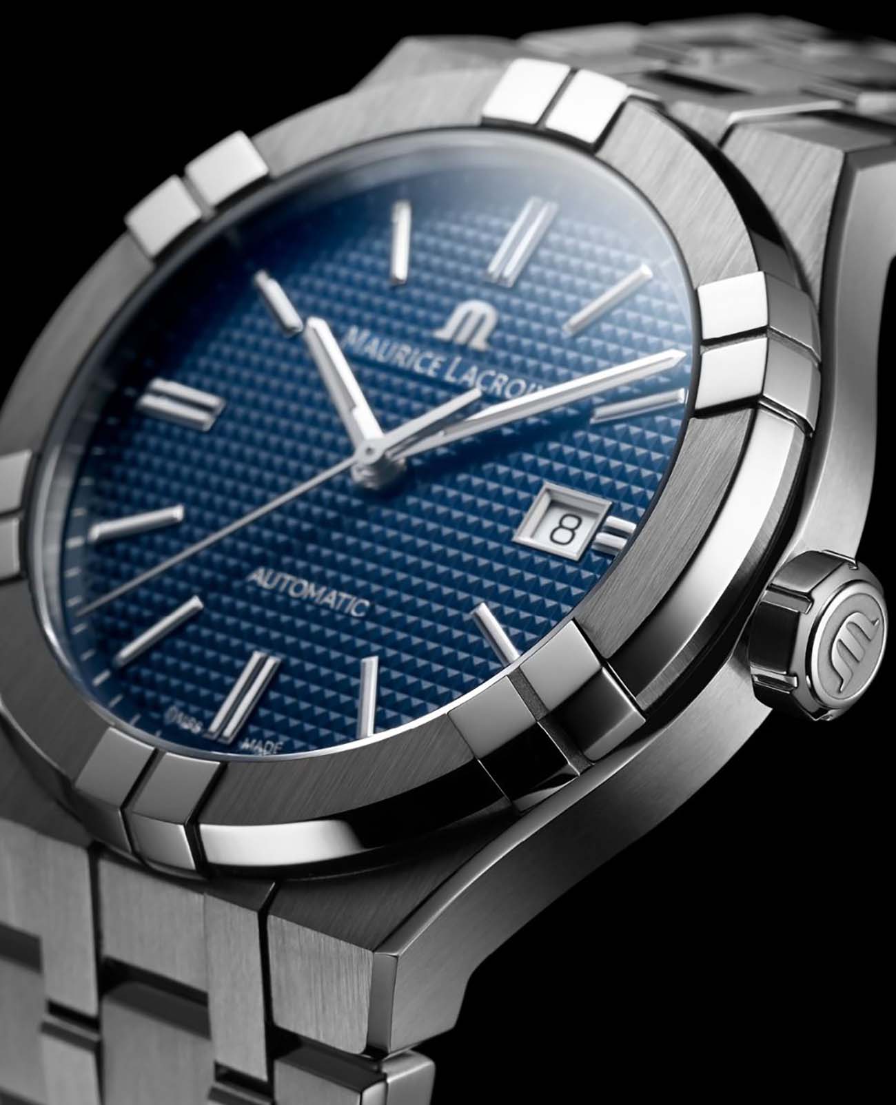 Maurice Lacroix Maurice Lacroix Aikon Automatic AI6008-SS002-430-2 швейцария наручные мужские часы заводная головка с логотипом Maurice Lacroix