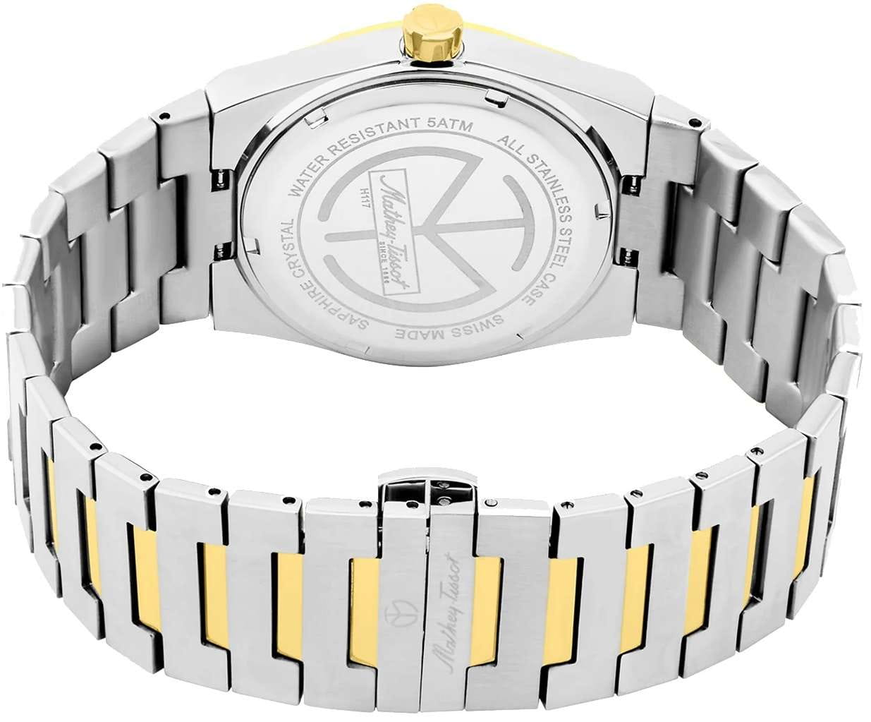 Mathey-Tissot Mathey-Tissot Zoltan H117BBU,  швейцария мужские часы на браслете нержавеющая сталь с pvd-покрытием боковой вид