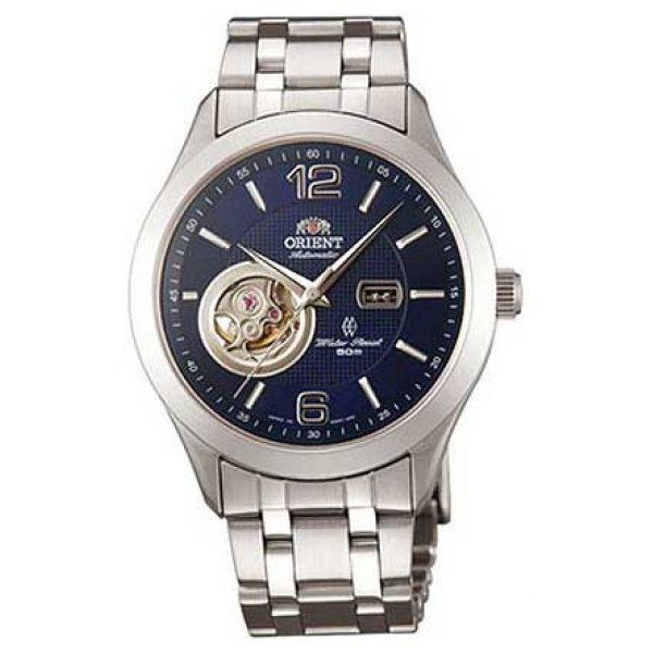 Orient Orient DB05001D (FDB05001D)  FDB05001D  мужские часы синий циферблат, браслет  — вид спереди