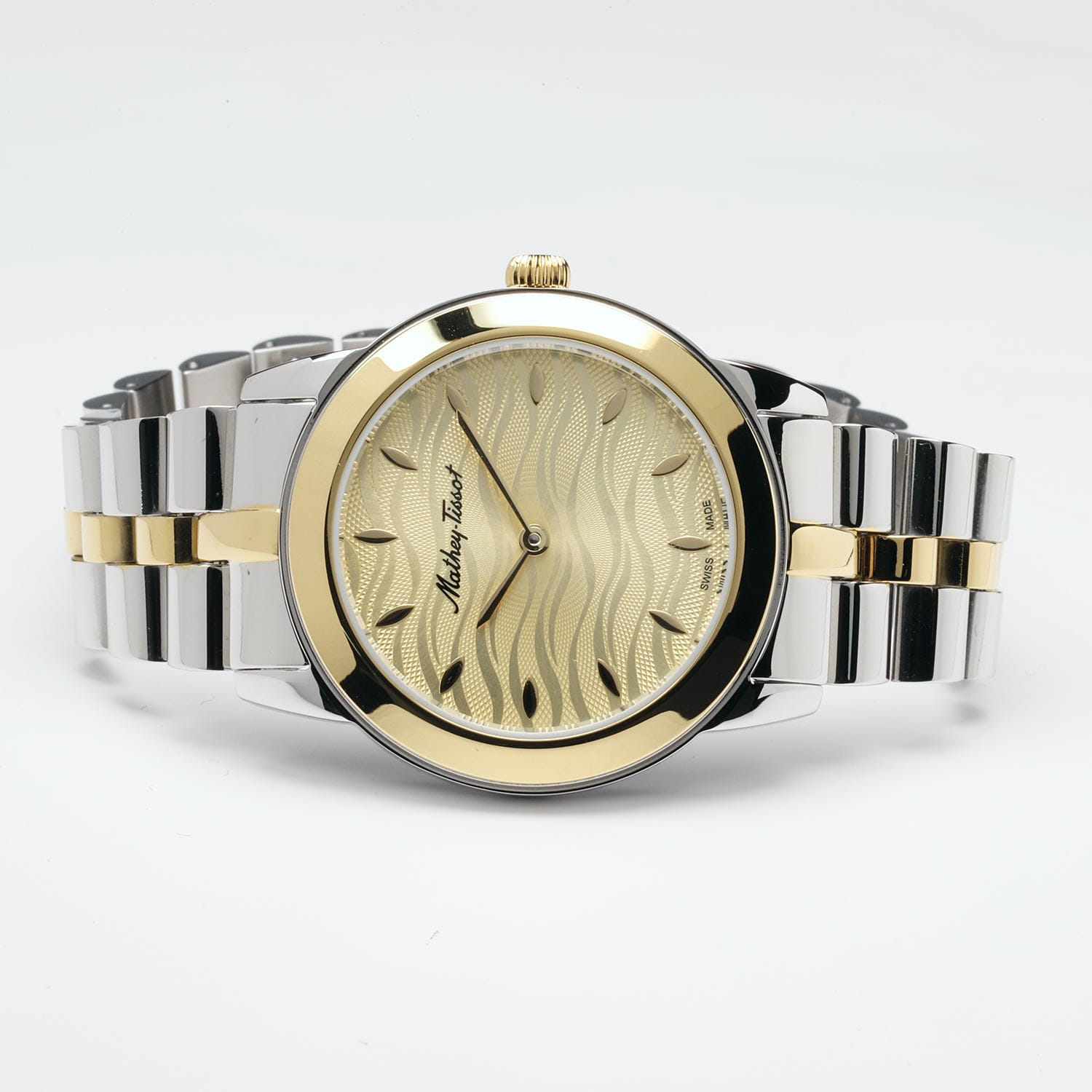 Mathey-Tissot Mathey-Tissot Artemis D10860BDI,  швейцария женские часы на браслете нержавеющая сталь с pvd-покрытием боковой вид