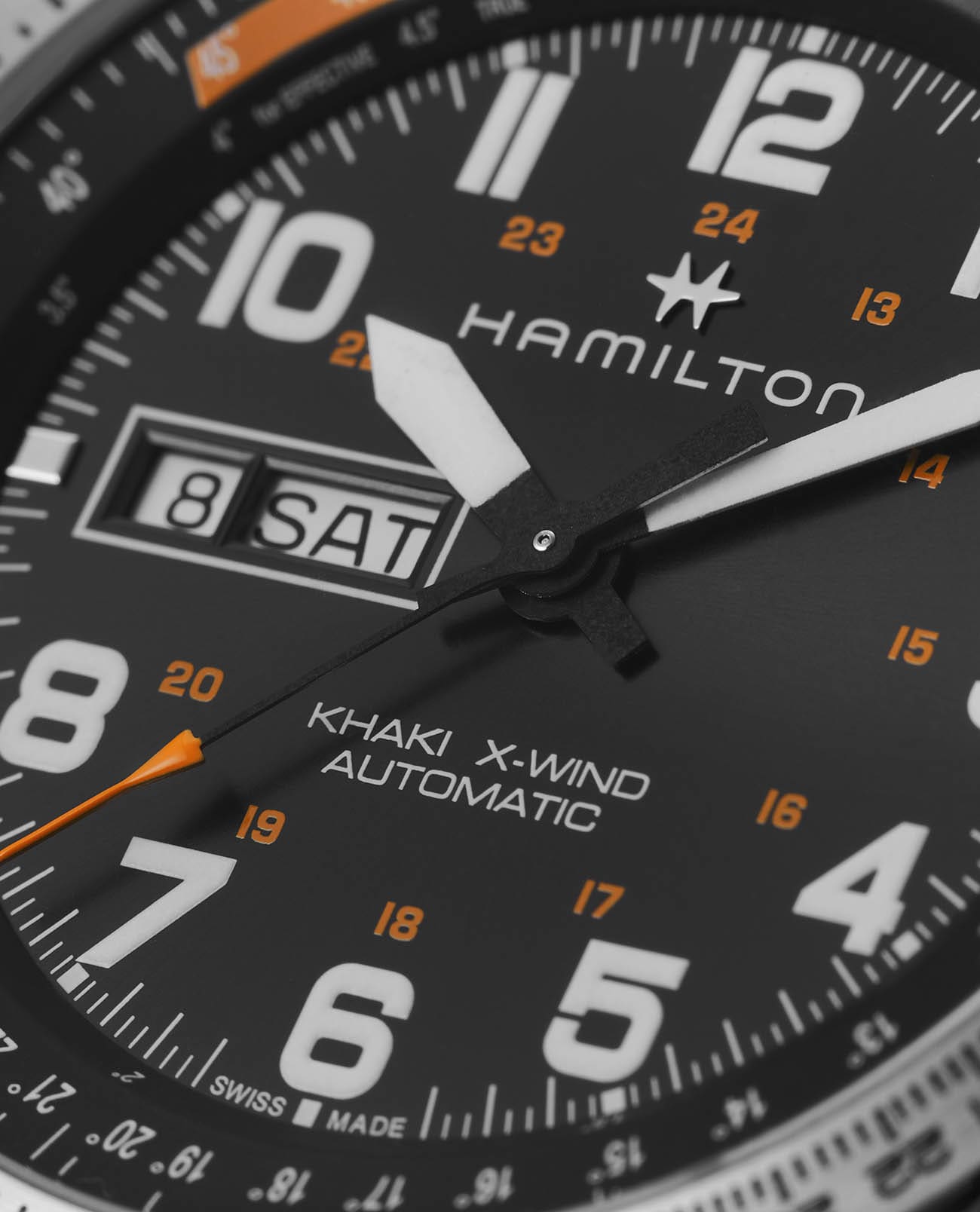 Hamilton Hamilton Khaki Aviation X Wind Day Date Auto H77755133 швейцария наручные мужские часы заводная головка с логотипом Hamilton