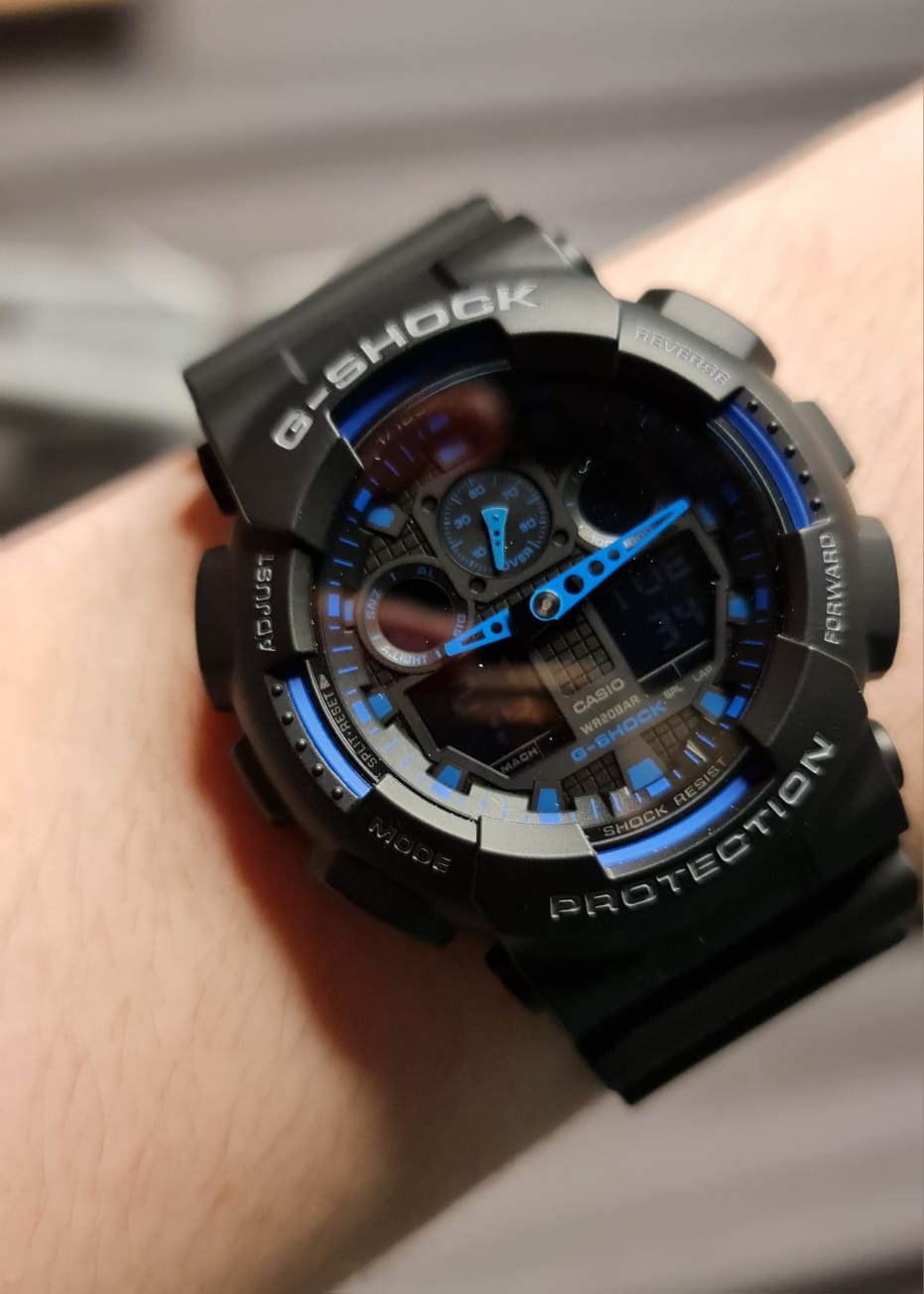 Часы Casio G-Shock GA-100-1A2DR купить в Оренбурге по цене 17962 RUB:  описание, характеристики