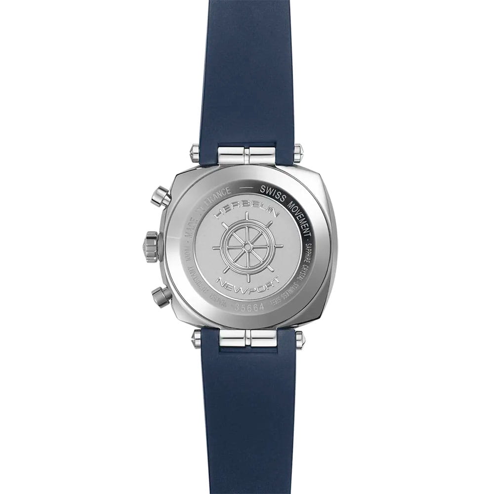 Herbelin Herbelin Newport Heritage 35664AP25CB,  франция мужские часы на браслете каучук боковой вид