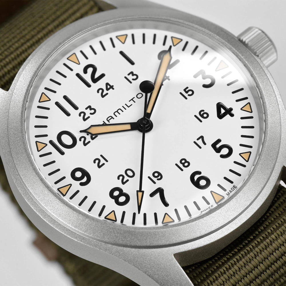 Оригинальные часы Hamilton Hamilton Khaki Field Mechanical 42mm H69529913 механические калибр механизма h-50 общий вид