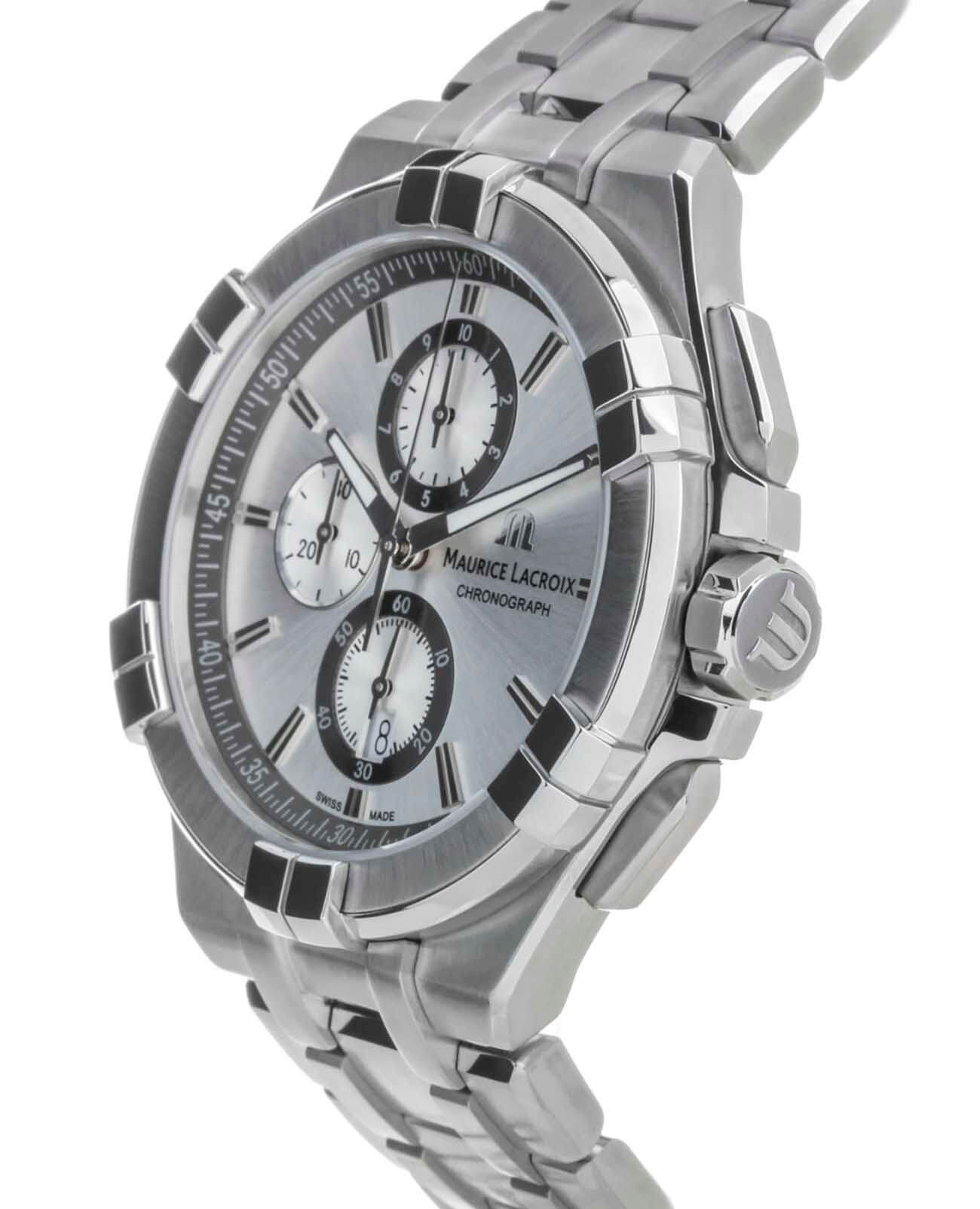 Maurice Lacroix Maurice Lacroix Aikon Chronograph AI1018-SS002-130-1 , наручные мужские часы фото под углом
