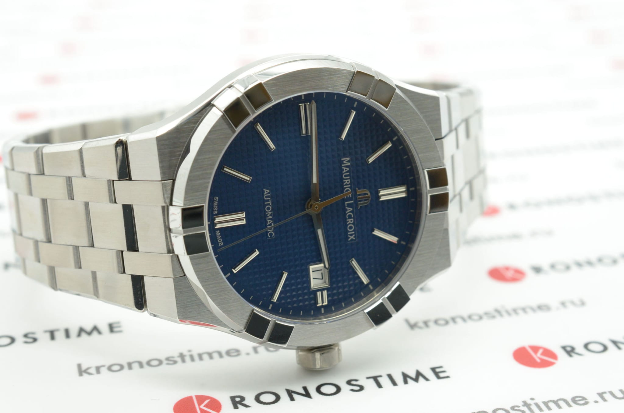 Maurice Lacroix Maurice Lacroix Aikon Automatic AI6008-SS002-430-2, aikon швейцария мужские часы на браслете нержавеющая сталь боковой вид
