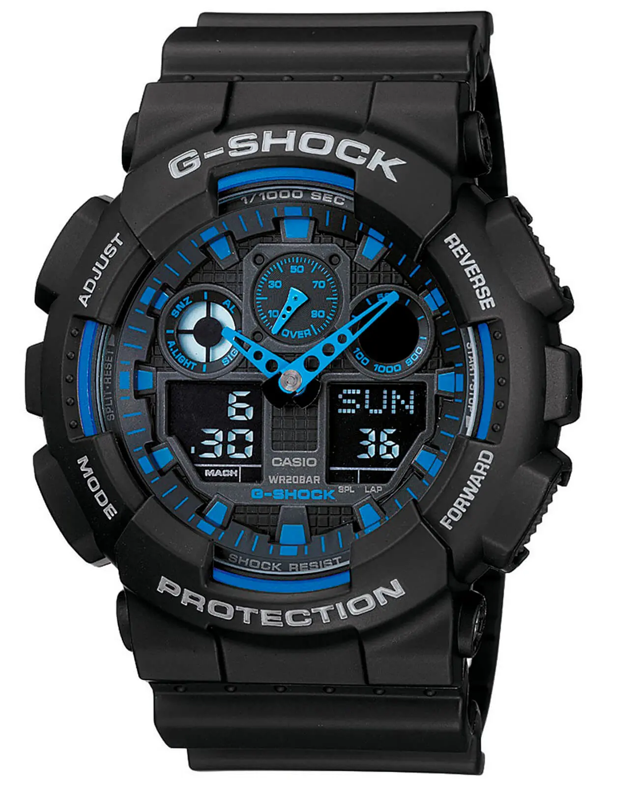 Часы Casio G-Shock GA-100-1A2DR купить в Оренбурге по цене 17962 RUB:  описание, характеристики