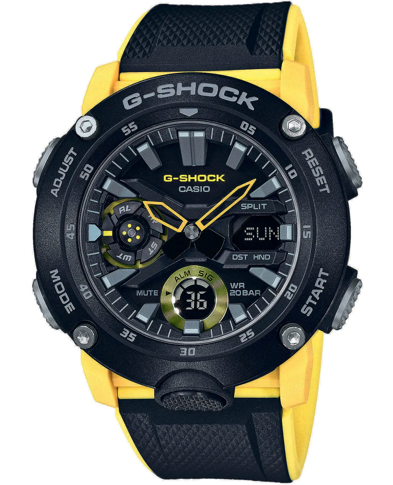 Часы Casio G-Shock GA-2000-1A9 купить в Оренбурге по цене 22962 RUB:  описание, характеристики