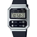 Casio Casio Vintage A100WEF-1ADF  A100WEF-1ADF кварцевые мужские часы черный циферблат, браслет нержавеющая сталь — вид спереди