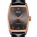 Mido Mido Baroncelli M003.507.36.063.00  M0035073606300 механические женские часы черный циферблат, браслет кожаный — вид спереди
