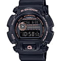 Casio Casio G-Shock DW-9052GBX-1A4DR (DW-9052GBX-1A4)  DW-9052GBX-1A4 электронные мужские часы черный циферблат, браслет пластик — вид спереди