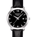 Tissot Tissot Everytime T057.210.16.057.00 Everytime T0572101605700 кварцевые женские часы черный циферблат, браслет кожаный — вид спереди