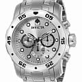 Invicta Invicta Pro Diver IN0071  IN0071 кварцевые мужские часы серебристый циферблат, браслет нержавеющая сталь — вид спереди