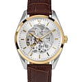 Jacques Lemans Jacques Lemans Automatic 1-2087D  1-2087D механические мужские часы серебристый циферблат, браслет кожаный — вид спереди