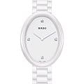 Rado Rado Esenza Ceramic Touch R53092712  R53092712 кварцевые женские часы белый циферблат, браслет керамика — вид спереди