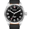 Swiss Military Hanowa Swiss Military Hanowa Falcon SMWGA2100401  SMWGA2100401 кварцевые мужские часы  черный циферблат, браслет кожаный — вид спереди