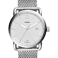 Fossil Fossil FB-01  FS5418  FS5418 кварцевые мужские часы серебристый циферблат, браслет  — вид спереди
