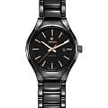 Rado Rado True R27242162 Automatic R27242162 механические женские часы черный циферблат, браслет высокотехнологичная керамика + титан — вид спереди