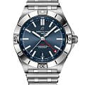 Breitling Breitling Chronomat Automatic GMT 40 A32398101C1A1  A32398101C1A1 механические мужские часы синий циферблат, браслет нержавеющая сталь — вид спереди