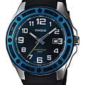 Casio Casio Collection MTP-1347-2AVDF (MTP-1347-2A)  MTP-1347-2AVDF кварцевые мужские часы синий циферблат, браслет кожаный — вид спереди