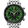 Breitling Breitling Navitimer B01 Chronograph 46 AB0137241L1A1  AB0137241L1A1 механические мужские часы зеленый циферблат, браслет нержавеющая сталь — вид спереди