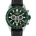 Jacques Lemans Jacques Lemans Sport 1-2140C  1-2140C кварцевые мужские часы зеленый циферблат, браслет кожаный — вид спереди