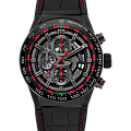 TAG Heuer TAG Heuer Carrera CAR2A1H.FT6101  CAR2A1H.FT6101 механические мужские часы черный циферблат, браслет кожа + каучук — вид спереди