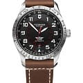Victorinox Victorinox 241973  241973 механические мужские часы черный циферблат, браслет кожаный — вид спереди
