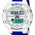 Casio Casio Baby-G BAX-125-2A лимитированной серии BAX-125-2A кварцевые женские часы белый циферблат, браслет пластик — вид спереди