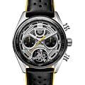 TAG Heuer TAG Heuer Carrera Chronograph Tourbillon x Porsche Panamericana CBS5012.FC6571  CBS5012.FC6571 механические мужские часы  серебристый циферблат, браслет кожаный — вид спереди