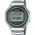 Casio Casio CASIOTRON TRN-50SS-2A лимитированной серии TRN-50SS-2A кварцевые мужские часы синий циферблат, браслет нержавеющая сталь — вид спереди