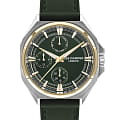 Lee Cooper Lee Cooper LC07568.377  LC07568.377 кварцевые мужские часы зеленый циферблат, браслет кожаный — вид спереди