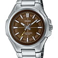 Casio Casio Collection MTP-RS100D-5A  MTP-RS100D-5A кварцевые мужские часы коричневый циферблат, браслет нержавеющая сталь — вид спереди
