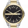 Armani Exchange Armani Exchange Hampton AX2453  AX2453 кварцевые мужские часы  черный циферблат, браслет сталь с ip покрытием — вид спереди