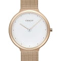 Obaku Obaku Mesh V269LXVWMV  V269LXVWMV кварцевые женские часы белый циферблат, браслет сталь с ip покрытием — вид спереди