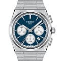 Tissot Tissot PRX Automatic Chronograph T137.427.11.041.00  T1374271104100 механические мужские часы синий циферблат, браслет нержавеющая сталь — вид спереди