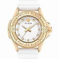Philipp Plein Philipp Plein Plein Majesty PWOFA0125  PWOFA0125 кварцевые женские часы белый циферблат, браслет силикон — вид спереди