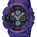 Casio Casio G-Shock GA-140-6AER GA GA-140-6A электронные мужские часы черный циферблат, браслет пластик — вид спереди