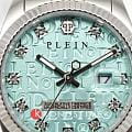 Philipp Plein Philipp Plein Date Superlative PWNFA0225 женские часы голубой циферблат на запястье