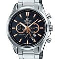 Casio Casio Edifice EFB-504JD-1A9  EFB-504JD-1A9 кварцевые мужские часы черный циферблат, браслет нержавеющая сталь — вид спереди