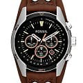 Fossil Fossil Bannon  CH2891  CH2891 кварцевые мужские часы черный циферблат, браслет кожаный — вид спереди