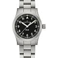 Hamilton Hamilton Khaki Field Quartz 33mm H69301130  H69301130 кварцевые мужские часы черный циферблат, браслет нержавеющая сталь — вид спереди