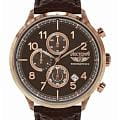 Нестеров Нестеров H059552-15BR  H059552-15BR кварцевые мужские часы коричневый циферблат, браслет кожаный — вид спереди