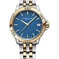 Raymond Weil Raymond Weil Tango 5960-STP-50061  5960-STP-50061 кварцевые женские часы синий циферблат, браслет нержавеющая сталь с pvd-покрытием — вид спереди