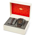 Fossil Fossil Carlie  FS5251SET кварцевые мужские часы часы крупный план коричневый циферблата