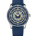 Mido Mido Ocean Star Decompression Worldtimer 200 M026.829.17.041.00  M0268291704100 механические мужские часы цветной циферблат, браслет каучук — вид спереди