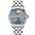 Hamilton Hamilton Jazzmaster Open Heart Auto H32215140  H32215140 механические женские часы синий циферблат, браслет нержавеющая сталь — вид спереди
