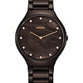 Rado Rado True R27011902  R27011902 кварцевые женские часы коричневый циферблат, браслет высокотехнологичная керамика — вид спереди