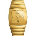 Rado Rado Sintra R13774702  R13774702 кварцевые мужские часы золотой циферблат, браслет керамика — вид спереди