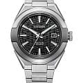 Citizen Citizen Series 8 NA1036-56E  NA1036-56E механические мужские часы черный циферблат, браслет нержавеющая сталь — вид спереди